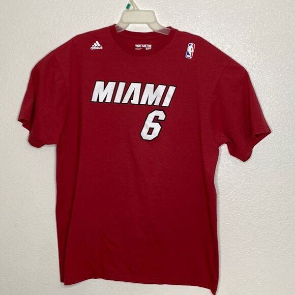 THE GO TO TEE ADIDAS NBA Miami 6 James T Shirt Size 2XL - Picture 1 of 3
